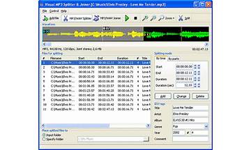 Visual MP3 Splitter and Joiner for Windows - Download it from Habererciyes for free
